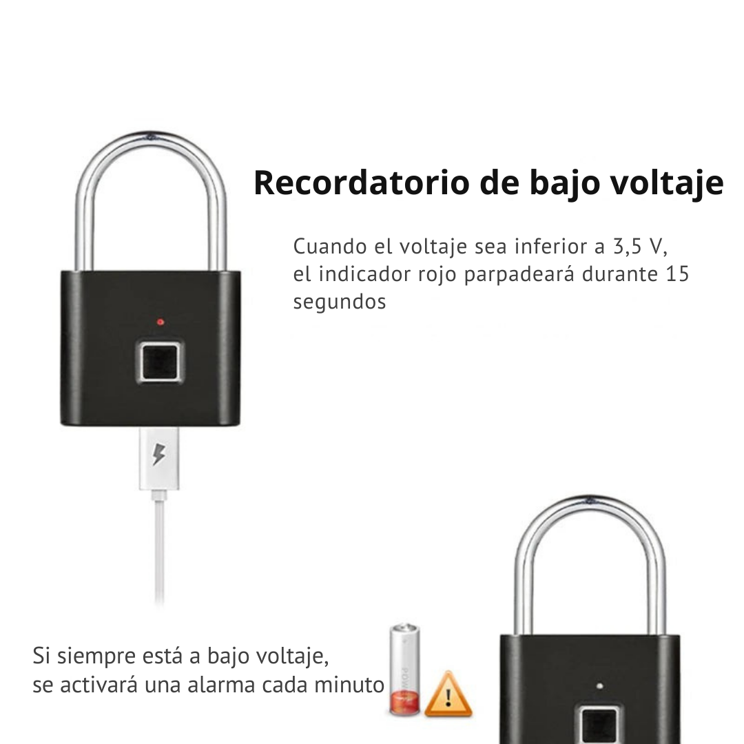 Candado inteligente con huella dactilar